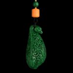 Jade jadéite vert sculpté pendentif